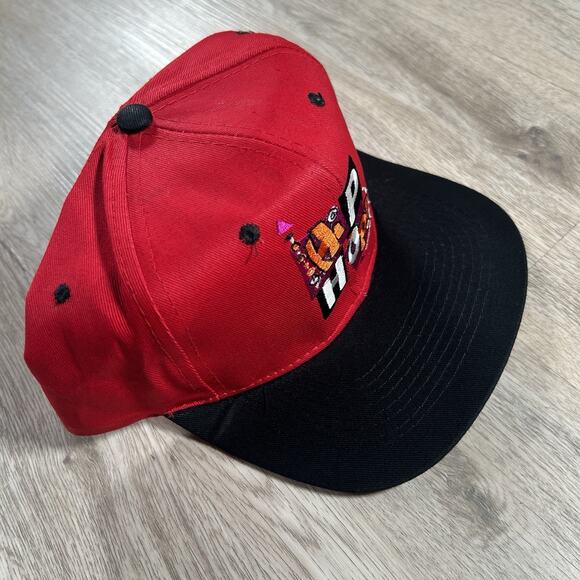 Vintage 1990's Hip Hop Hat Snapback Music‎ Rap KC Red Black Cap - Picture 7 of 8